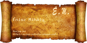 Énisz Mihály névjegykártya